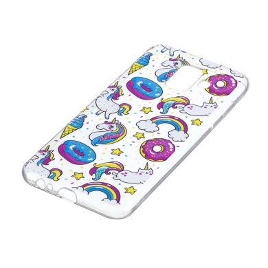 Силіконовий (TPU) чохол Deexe Pretty Glossy для Samsung Galaxy A6 2018 (A600) - Unicorn Pattern