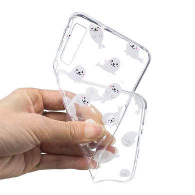 Силиконовый (TPU) чехол Deexe Pretty Glossy для Samsung Galaxy A7 2018 (A750) - Sea Lion