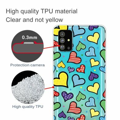 Силиконовый (TPU) чехол Deexe Pretty Glossy для Samsung Galaxy S20 Plus (G985) - Love Hearts