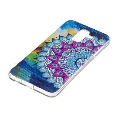 Силиконовый (TPU) Deexe LumiCase для Samsung Galaxy J8 2018 (J810) - Colorized Mandala Flower