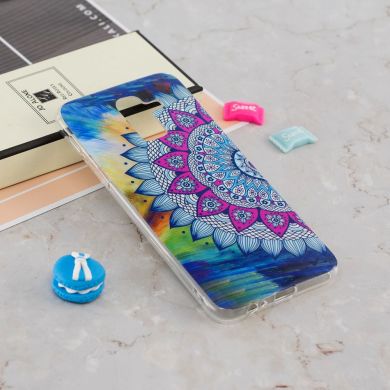 Силиконовый (TPU) Deexe LumiCase для Samsung Galaxy J8 2018 (J810) - Colorized Mandala Flower