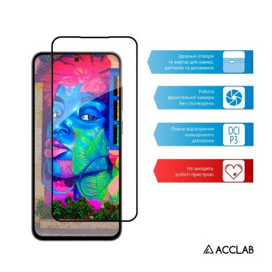 Захисне скло ACCLAB Full Glue для Samsung Galaxy S24 FE (S721) - Black