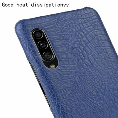 Защитный чехол Deexe Croco Style для Samsung Galaxy A70s (A707) - Blue