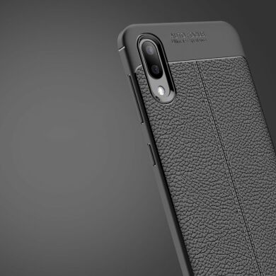 Защитный чехол Deexe Leather Cover для Samsung Galaxy M10 - Black