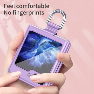 Захисний чохол Deexe Ring Case для Samsung Galaxy Flip 5 - Purple