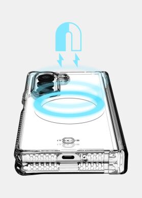 Защитный чехол ItSkins Hybrid R Hinge with MagSafe для Samsung Galaxy Fold 6 (SGQ6-HIMCL-BKTR) - Clear Smoke