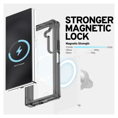 Захисний чохол ItSkins Hybrid R Hinge with MagSafe для Samsung Galaxy Fold 6 (SGQ6-HIMCL-BKTR) - Clear Smoke