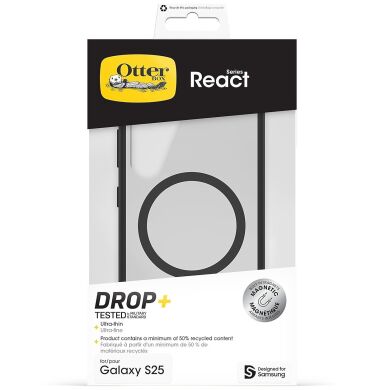 Защитный чехол OtterBox React with MagSafe для Samsung Galaxy S25 (S931) GP-FPS931OBJTW - Transparent / Black
