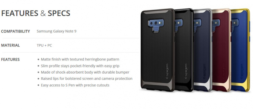Защитный чехол SGP Neo Hybrid для Samsung Galaxy Note 9 (N960) - Gunmetal