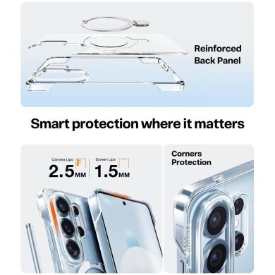 Защитный чехол TORRAS Ostand Q1 Slim (with MagSafe) для Samsung Galaxy S26 Ultra - Clear