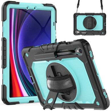 Защитный чехол Deexe Shockproof Case для Samsung Galaxy Tab S9 FE (X510) - Light Blue / Black