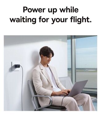 Мережевий зарядний пристрій Baseus PicoGo AE11 2C+U (67W) E0121200 - Black