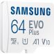 Карта пам’яті MicroSDXC Samsung EVO Plus 64GB C10 UHS-I R160MB/s + адаптер (MB-MC64SA/EU) - White