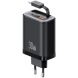 Сетевое зарядное устройство USAMS US-CC296 GaN 30W (USB + Type-C) + кабель Type-C - Black. Фото 1 из 21