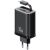 Сетевое зарядное устройство USAMS US-CC296 GaN 30W (USB + Type-C) + кабель Type-C - Black