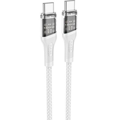 Кабель Hoco U111 Type-C to Type-C 60W (3A, 1.2 m) - Gray