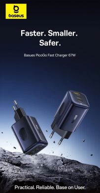 Мережевий зарядний пристрій Baseus PicoGo AE11 2C+U (67W) E0121200 - Black