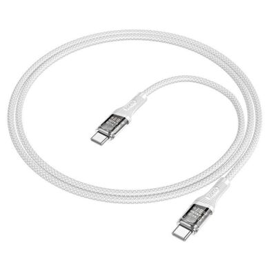 Кабель Hoco U111 Type-C to Type-C 60W (3A, 1.2 m) - Gray