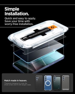 Комплект захисних стекол Spigen GLAS.tR EZ Fit Privacy для Samsung Galaxy S24 Plus (S926) / Galaxy S25 Plus (S936) AGL09307