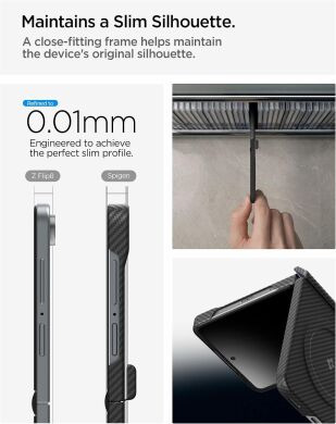 Защитный чехол Spigen AirSkin Aramid (MagFit) для Samsung Galaxy Flip 8 (ACS11513) - Black
