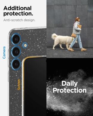 Защитный чехол Spigen (SGP) Liquid Crystal Glitter для Samsung Galaxy S24 FE (S721) ACS08617 - Crystal Quartz