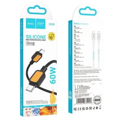 Кабель Hoco X108 Benefit Type-C to Type-C (60W, 1m) - Black