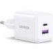 Сетевое зарядное устройство UGREEN X516 GaN 30W Type-C + USB (65015) - White. Фото 2 из 7