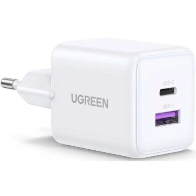 Сетевое зарядное устройство UGREEN X516 GaN 30W Type-C + USB (65015) - White