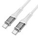 Кабель Hoco U111 Type-C to Type-C 60W (3A, 1.2 m) - Gray. Фото 2 из 6