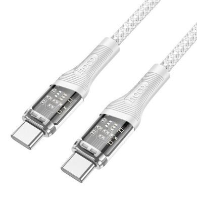 Кабель Hoco U111 Type-C to Type-C 60W (3A, 1.2 m) - Gray