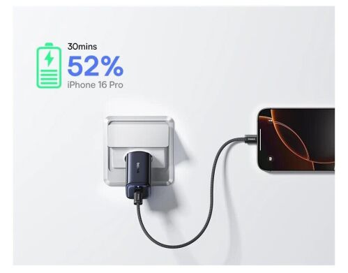 Мережевий зарядний пристрій Baseus PicoGo AE11 2C+U (67W) E0121200 - Black