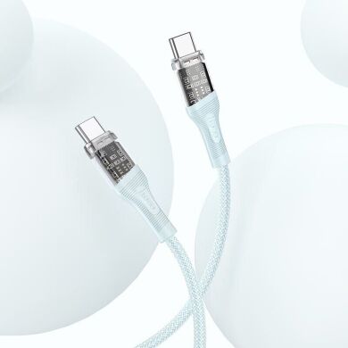 Кабель Hoco U111 Type-C to Type-C 60W (3A, 1.2 m) - Gray