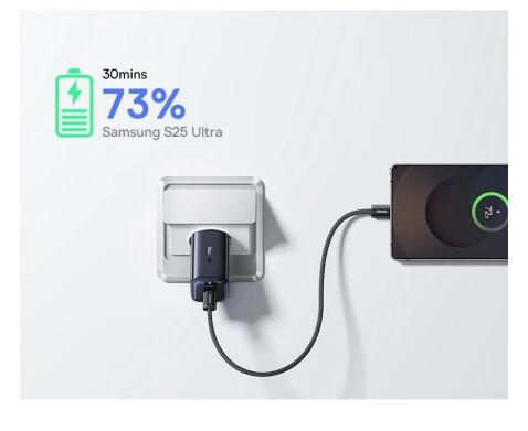 Мережевий зарядний пристрій Baseus PicoGo AE11 2C+U (67W) E0121200 - Black