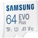 Карта пам’яті MicroSDXC Samsung EVO Plus 64GB C10 UHS-I R160MB/s + адаптер (MB-MC64SA/EU) - White