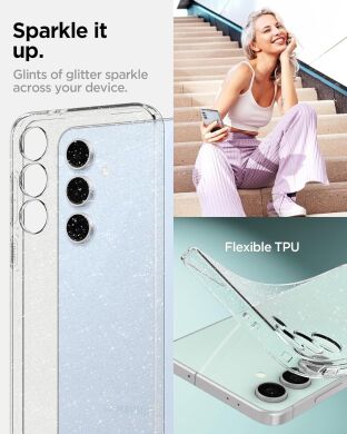 Захисний чохол Spigen (SGP) Liquid Crystal Glitter для Samsung Galaxy S24 FE (S721) ACS08617 - Crystal Quartz