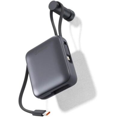 Внешний аккумулятор SWISSTEN Extra Small 22.5W (10000mAh) + кабель Type-C + Lightning - Silver