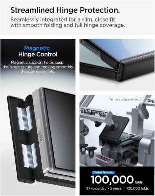 Защитный чехол Spigen AirSkin Aramid (MagFit) для Samsung Galaxy Flip 8 (ACS11513) - Black