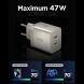 Сетевое зарядное устройство Spigen EE472EU GaN 47W (2Type-C) ACH10451 - Natural. Фото 2 из 7