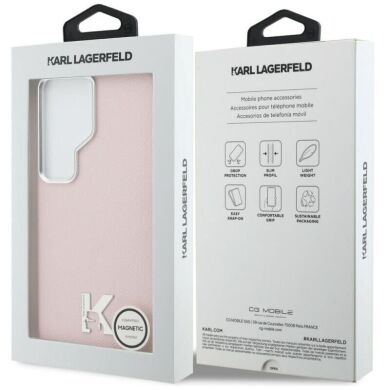 Защитный чехол Karl Lagerfeld K Metal Logo MagSafe для Samsung Galaxy S26 Ultra (S948) KLHMS26L5PGFKHGP - Pink