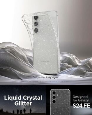 Защитный чехол Spigen (SGP) Liquid Crystal Glitter для Samsung Galaxy S24 FE (S721) ACS08617 - Crystal Quartz