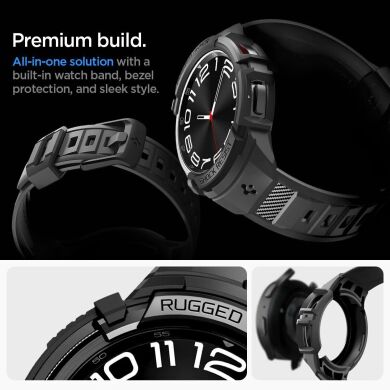 Защитный чехол Spigen (SGP) Rugged Armor Pro (FW) для Samsung Galaxy Watch 6 Classic (43mm) - Black