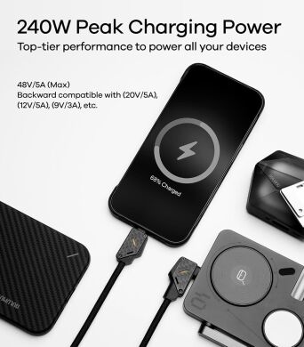 Кабель AULUMU M07 Type-C to Type-C (240W, 1.2m) - Black