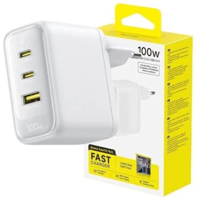 Сетевое зарядное устройство Baseus EnerFill FE22 100W (2Type-C + USB) E0123801 - White