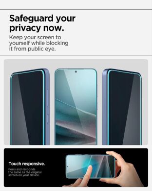 Комплект захисних стекол Spigen GLAS.tR EZ Fit Privacy для Samsung Galaxy S24 Plus (S926) / Galaxy S25 Plus (S936) AGL09307