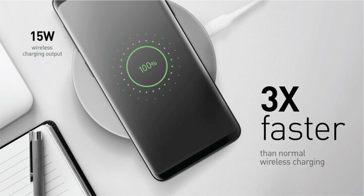 Беспроводное зарядное устройство MOMAX UD12 Wireless Fast Charger (15W) - Black