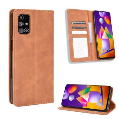 Чохол Deexe Retro Style для Samsung Galaxy M31s (M317) - Brown