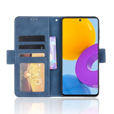 Чехол Deexe Wallet Stand для Galaxy M52 (M526) - Blue