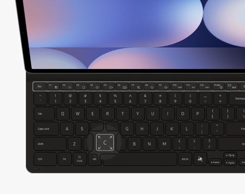 Чохол-клавіатура Book Cover Keyboard Slim для Samsung Galaxy Tab S10 Plus / S9 Plus / S9 FE Plus (EF-DX820UBEGWW) - Black