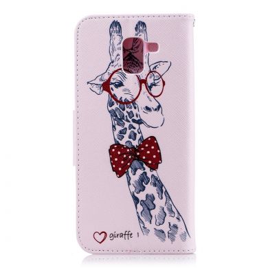 Чехол-книжка Deexe Color Wallet для Samsung Galaxy J6 2018 (J600) - Giraffe Pattern