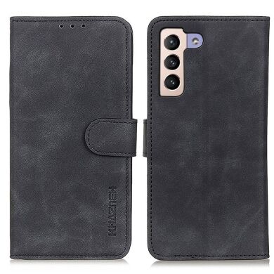 Чехол-книжка KHAZNEH Retro Wallet для Samsung Galaxy S22 Plus - Black